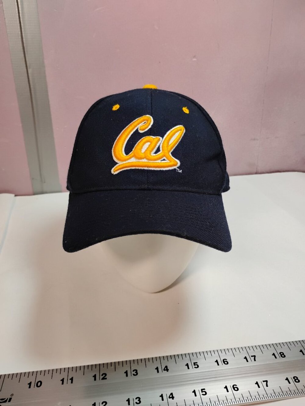 Cal Golden Bears Zephyr Fitted Hat Navy Gold Size 7 3/8 NCAA Cap